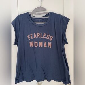 Fearless Woman Blue Top